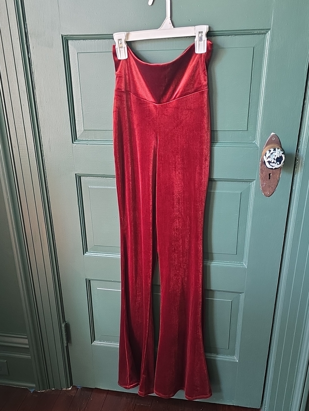 Home Cooked Karma Velvet Flare Pants In Rusr